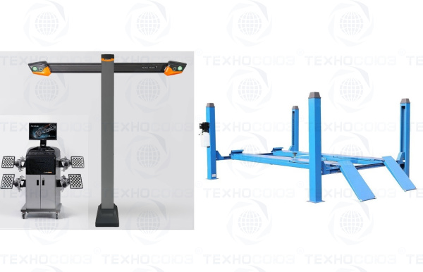 TS5.5D-4L Подъемник 4-хст. г/п 5,5 т, 380 V с траверсой 2,0+T 7212 TAB Стенд сход-развал